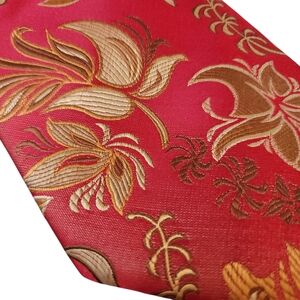 "Why Not Tie" Tie by Larritus Red Gold 100% Microfiber